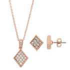 Brilliance Kite Jewelry Set With Swarovski Crystals, Women's, White