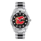 Game Time, Men's Calgary Flames Heavy Hitter Watch, Silver