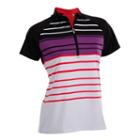 Plus Size Nancy Lopez Point Short Sleeve Golf Polo, Women's, Size: 3xl, Black