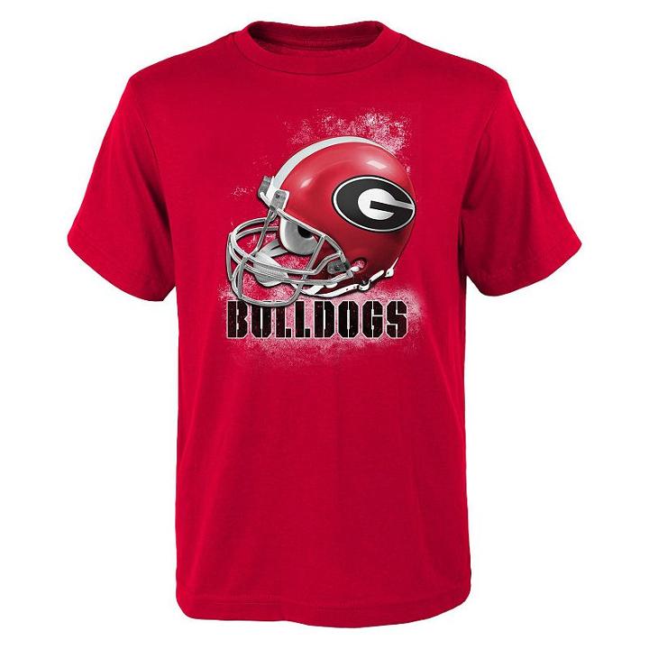 Boys 8-20 Georgia Bulldogs Helmet Tee, Boy's, Size: L(14/16), Red