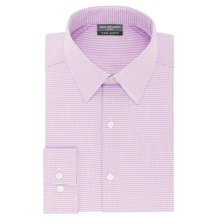 Men's Van Heusen Flex 3 Slim Fit 4-way Stretch Dress Shirt, Size: Xs 32/33, Purple