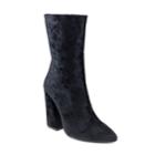 Olivia Miller Maspeth Women's Velvet High Heel Ankle Boots, Size: 8.5, Black