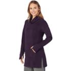 Women's Cuddl Duds Stretch Fleece Lounge Tunic, Size: Small, Med Purple