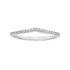 14k White Gold 1/10 Carat T.w. Diamond Shadow Wedding Ring, Women's, Size: 8