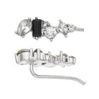 Lc Lauren Conrad Stone Cluster Nickel Free Climber Earrings, Women's, Black