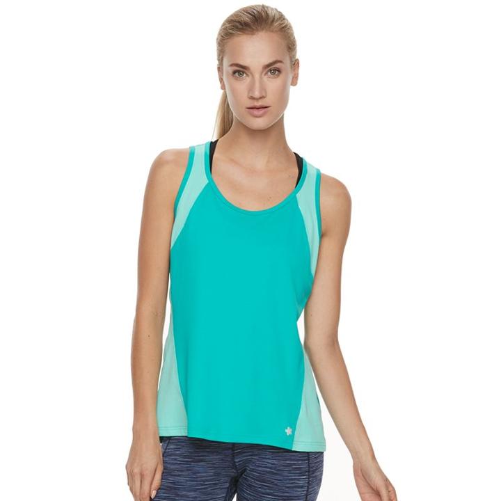 Women's Tek Gear&reg; Mesh Inset Base Layer Tank, Size: Small, Med Green