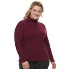 Plus Size Croft & Barrow&reg; Turtleneck Sweater, Women's, Size: 2xl, Dark Red