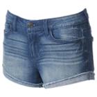 Juniors' Mudd&reg; High-rise Ripped Shortie Jean Shorts, Girl's, Size: 15, Blue Other