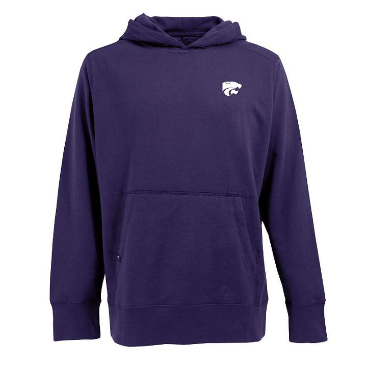 Men's Kansas State Wildcats Signature Fleece Hoodie, Size: Large, Blue