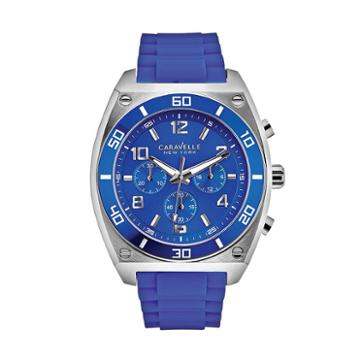Caravelle New York By Bulova Men's Chronograph Watch - 45a115, Blue