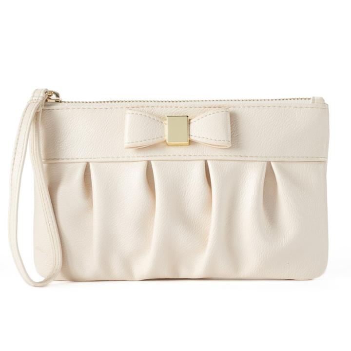 Apt. 9&reg; Rfid-blocking Bow Wristlet, Women's, Natural