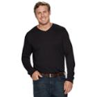 Big & Tall Croft & Barrow&reg; Classic-fit Easy-care V-neck Tee, Men's, Size: Xl Tall, Black