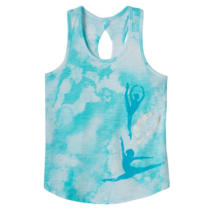 Plus Size So&reg; Keyhole Cutout Tank Top, Girl's, Size: 12 1/2, Turquoise/blue (turq/aqua)