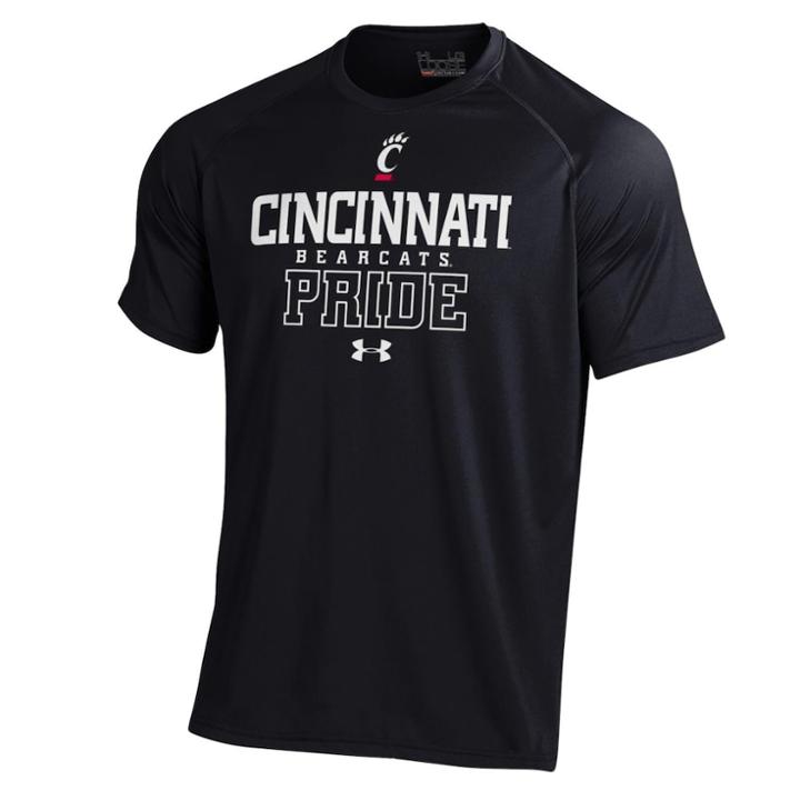 Men's Under Armour Cincinnati Bearcats Tech Tee, Size: Medium, Black