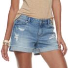 Women's Jennifer Lopez Rockin Cuffed Jean Shorts, Size: 10, Dark Blue