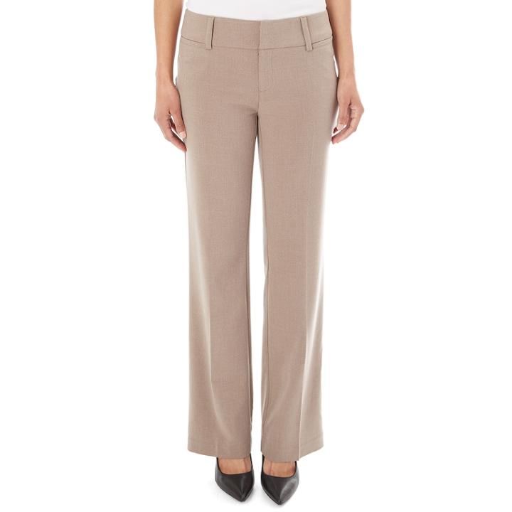 Women's Apt. 9&reg; Milan Straight-leg Dress Pants, Size: 4 Short, Lt Brown