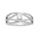 14k White Gold 7/8 Carat T.w. Igl Certified Diamond Openwork Engagement Ring, Women's, Size: 6