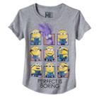 Girls 7-16 & Plus Size Despicable Me Minions Perfect Is Boring Graphic Tee, Girl's, Size: Medium, Med Grey