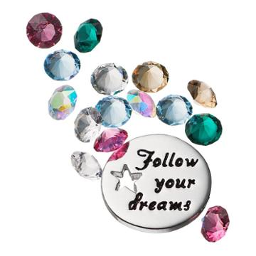 Blue La Rue Crystal Silver-plated Follow Your Dreams Charm Set - Made With Swarovski Crystals, Women's, Multicolor