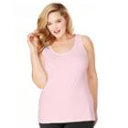 Plus Size Just My Size Jersey Cami, Women's, Size: 4xl, Light Pink