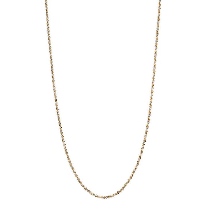 24k Gold Over Silver Twist Chain Necklace, Women's, Multicolor