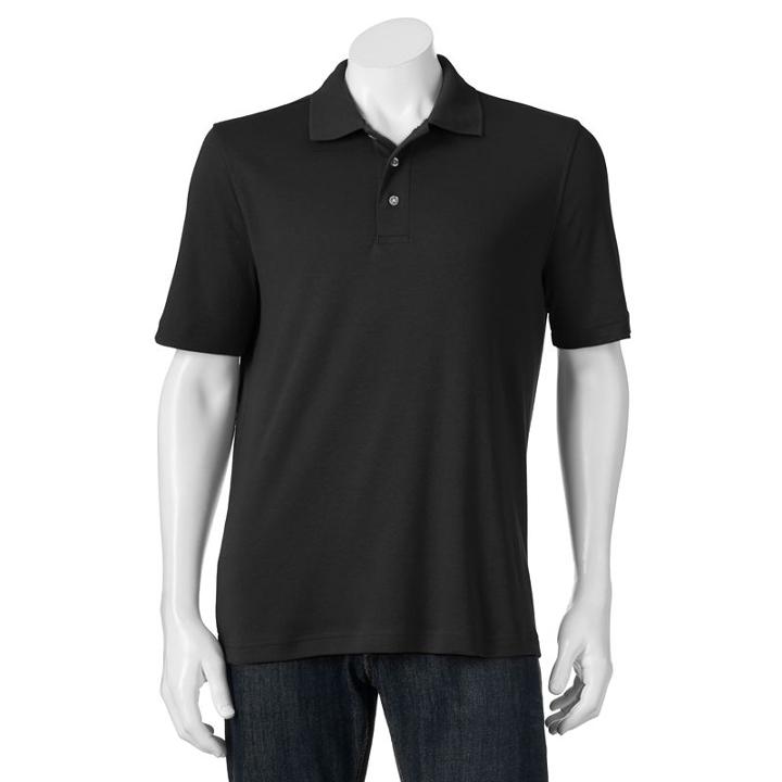 Men's Croft & Barrow&reg; Signature Polo, Size: Xxl, Black