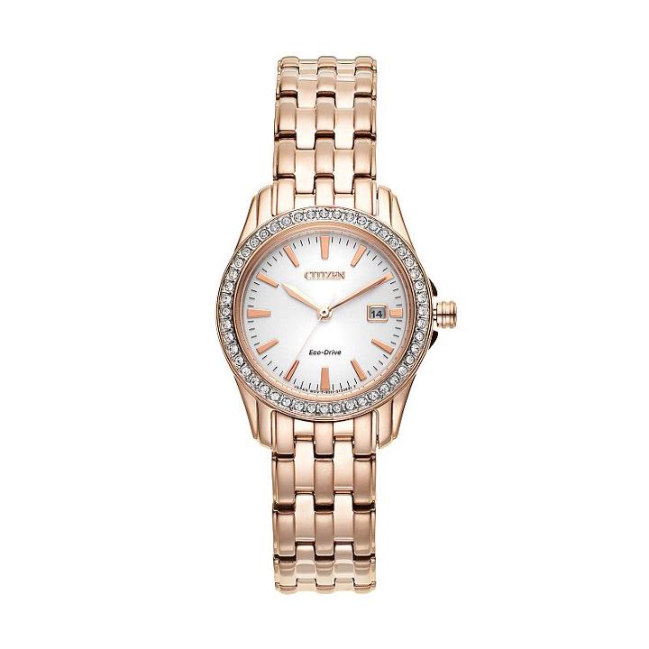 Citizen Women's Eco-drive Silhouette Stainless Steel Watch - Ew1903-52a, Pink