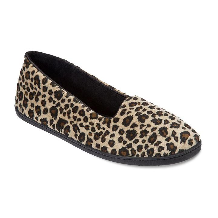 Dearfoams Velour Closed-back Slippers, Women's, Size: Small, Natural