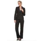 Women's Le Suit Classic Black Pant Suit Set, Size: 18