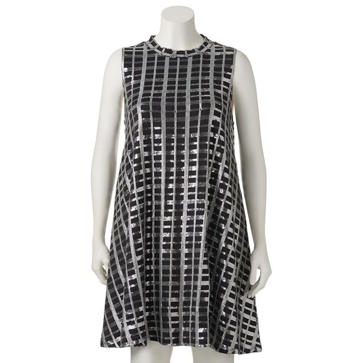 Juniors' Plus Size Heartsoul Sequin Shift Dress, Girl's, Size: 2xl, Oxford