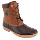 Men's Michigan State Spartans Duck Boots, Size: 8, Brown