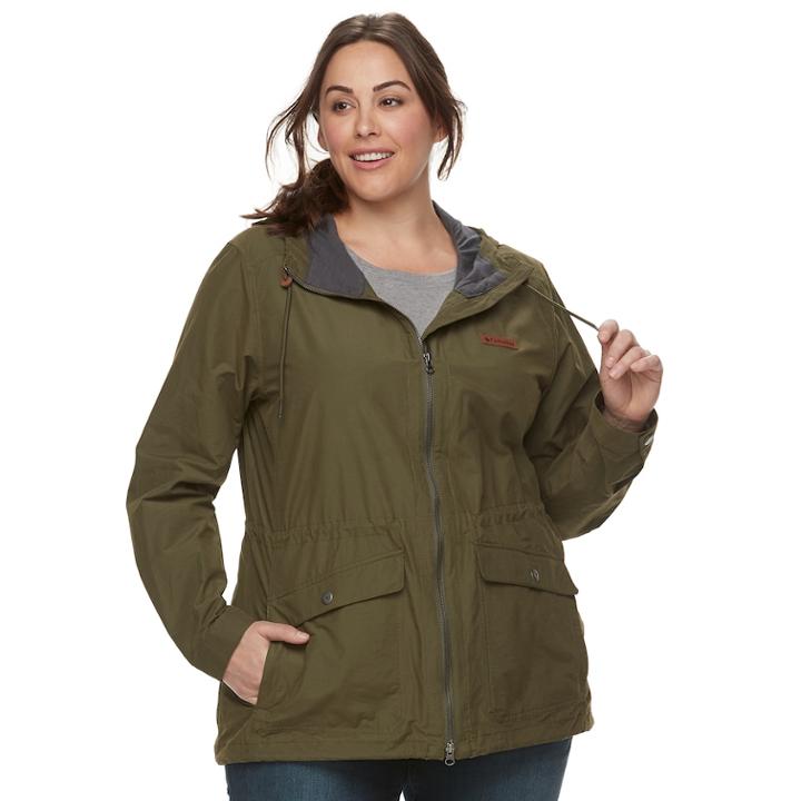 Plus Size Columbia Cultus Lake Hooded Anorak Jacket, Women's, Size: 1xl, Green