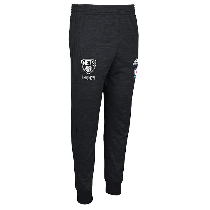 Men's Adidas Brooklyn Nets On-court Warm Up Pants, Size: Xl, Black