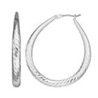 Dana Buchman Twisted Texture Hoop Earrings, Women's, Silver