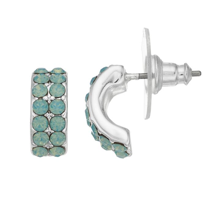 Dana Buchman Pave C-hoop Earrings, Women's, Lt Green