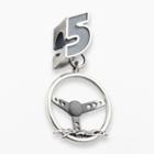 Insignia Collection Nascar Kasey Kahne Sterling Silver 5 Steering Wheel Charm, Women's, Grey
