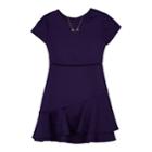 Girls 7-16 Iz Amy Byer Fit & Flare Dress With Necklace, Size: 7, Purple