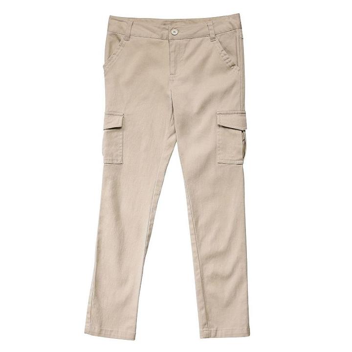 Girls 7-16 French Toast Skinny Cargo Pants, Girl's, Size: 14, Beig/green (beig/khaki)