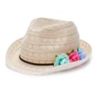 Girls 4-16 Elli By Capelli Crochet Fedora Hat, White
