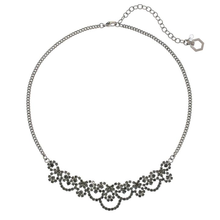 Simply Vera Vera Lace Motif Necklace, Women's, Black