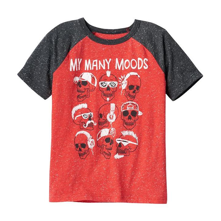Boys 4-10 Jumping Beans&reg; My Many Moods Skulls Graphic Tee, Boy's, Size: 4, Med Red