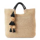 Sonoma Goods For Life&trade; Lindsay Straw Tote, Women's, Beig/green (beig/khaki)