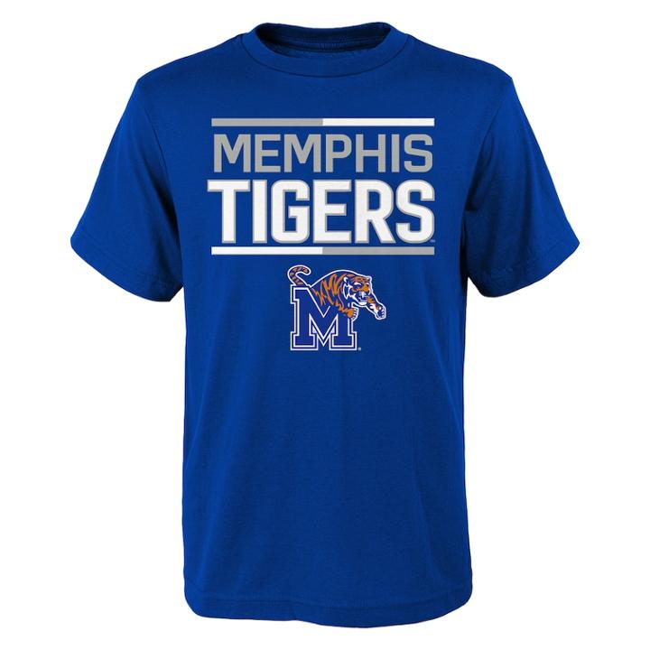 Boys 8-20 Memphis Tigers Flag Runner Tee, Size: M 10-12, Blue