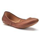 Sonoma Goods For Life&trade; Women's Leather Ballet Flats, Size: 10, Red/coppr (rust/coppr)