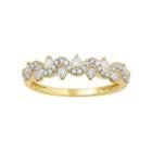 10k Gold 1/2 Carat T.w. Diamond Twist Ring, Women's, Size: 7, White