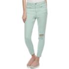 Juniors' So&reg; High-waisted Ankle Jeggings, Teens, Size: 7, Lt Green
