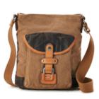 The Same Direction Tapa Two-tone Canvas Crossbody Bag, Women's, Med Brown