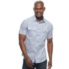Men's Rock & Republic Printed Woven Button-down Shirt, Size: Large, Med Blue