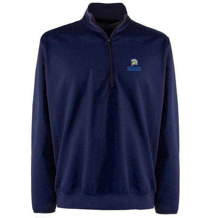 Men's San Jose State Spartans 1/4-zip Leader Pullover, Size: Large, Blue