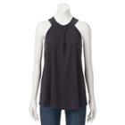 Women's Juicy Couture Pleated Halter Top, Size: Small, Black